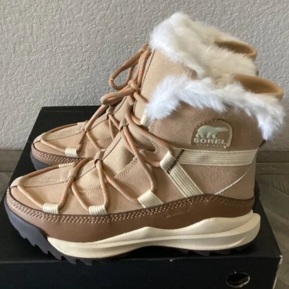 NEW SOREL Suede And Canvas Waterproof Oma Rmx Glacy Boots Brown/white 1125 6s3 - Picture 11 of 11